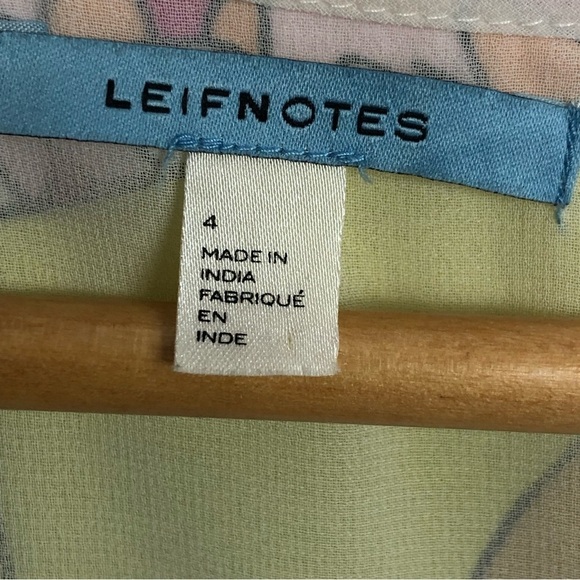 LEIFNOTES mixed media, sleeveless, asymmetrical, hem dress - Picture 4 of 8